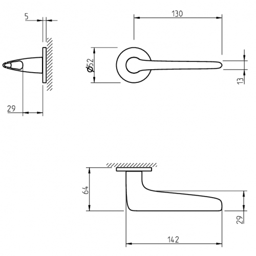 Ручка дверная TUPAI 4164 R 5S фото 2 Ручка дверная TUPAI 4164 R 5S фото 2